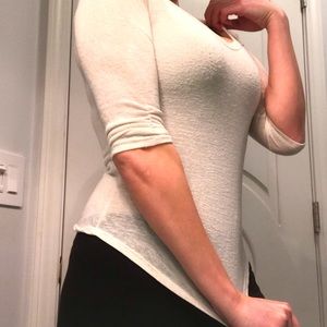 WallFlower Off-White Half-Sleeve Top Sz. S